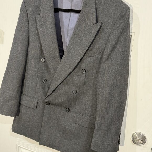 41R J RIGGINGS HUNTING HORN Gray Suit Jacket Sport Coat Blazer - Picture 2 of 7